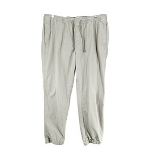 Old Navy Twill Jogger Pant XXL Men Earl Grey Elastic Tie Waist Pocket Loungewear